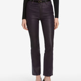 FRAME - The Leather Reboot Crop -- Dark Royal Purple