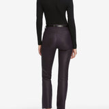 FRAME - The Leather Reboot Crop -- Dark Royal Purple
