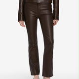 FRAME - The Leather Reboot Crop -- Truffle