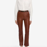 FRAME - The Leather Reboot Crop -- Whiskey