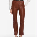 FRAME - The Leather Reboot Crop -- Whiskey
