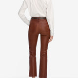 FRAME - The Leather Reboot Crop -- Whiskey