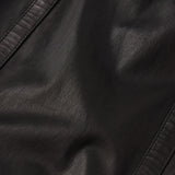 FRAME - The Leather Belted Mini Skirt -- Black