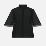 FRAME - The Flutter Blouse -- Black