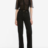 FRAME - The Flutter Blouse -- Black