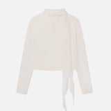 FRAME - The Wisp Tie Blouse -- Cream