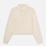 FRAME - The Silk Prim Blouse -- Cream