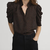 FRAME - The Leopard Gillian Top -- Leopard