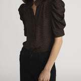 FRAME - The Leopard Gillian Top -- Leopard