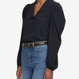 FRAME - The Long Sleeve Sailor Blouse -- Navy