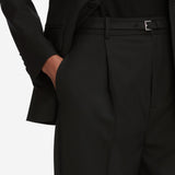 FRAME - The Cuffed Pleated Trouser -- Black