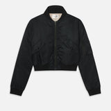 FRAME - The Nylon Bomber Jacket -- Black