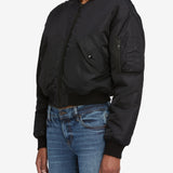 FRAME - The Nylon Bomber Jacket -- Black