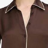 FRAME - The Slim Essential Shirt -- Coffee Multi