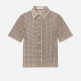 FRAME - The Silk Check Shirt -- Houndstooth Multi