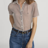 FRAME - The Silk Check Shirt -- Houndstooth Multi