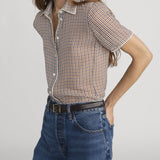 FRAME - The Silk Check Shirt -- Houndstooth Multi