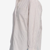 FRAME - The Striped Boy Shirt -- Aubergine Multi