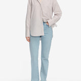 FRAME - The Striped Boy Shirt -- Aubergine Multi
