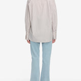 FRAME - The Striped Boy Shirt -- Aubergine Multi