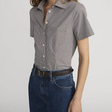 FRAME - The Check Seaside Shirt -- Coffee Multi