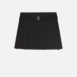 FRAME - The Pleated Mini Skirt -- Black
