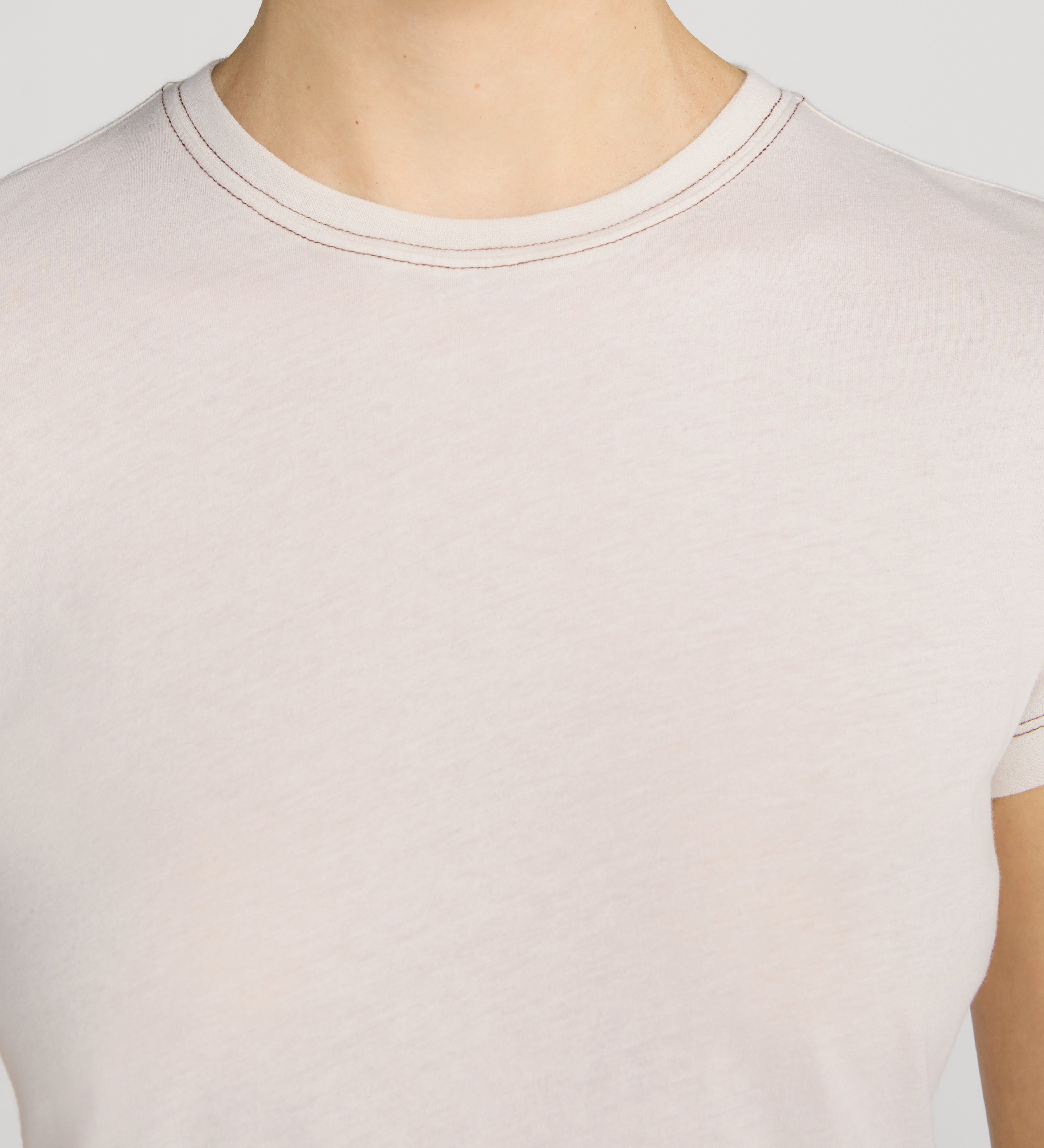 FRAME - The Contrast Stitch Baby Tee