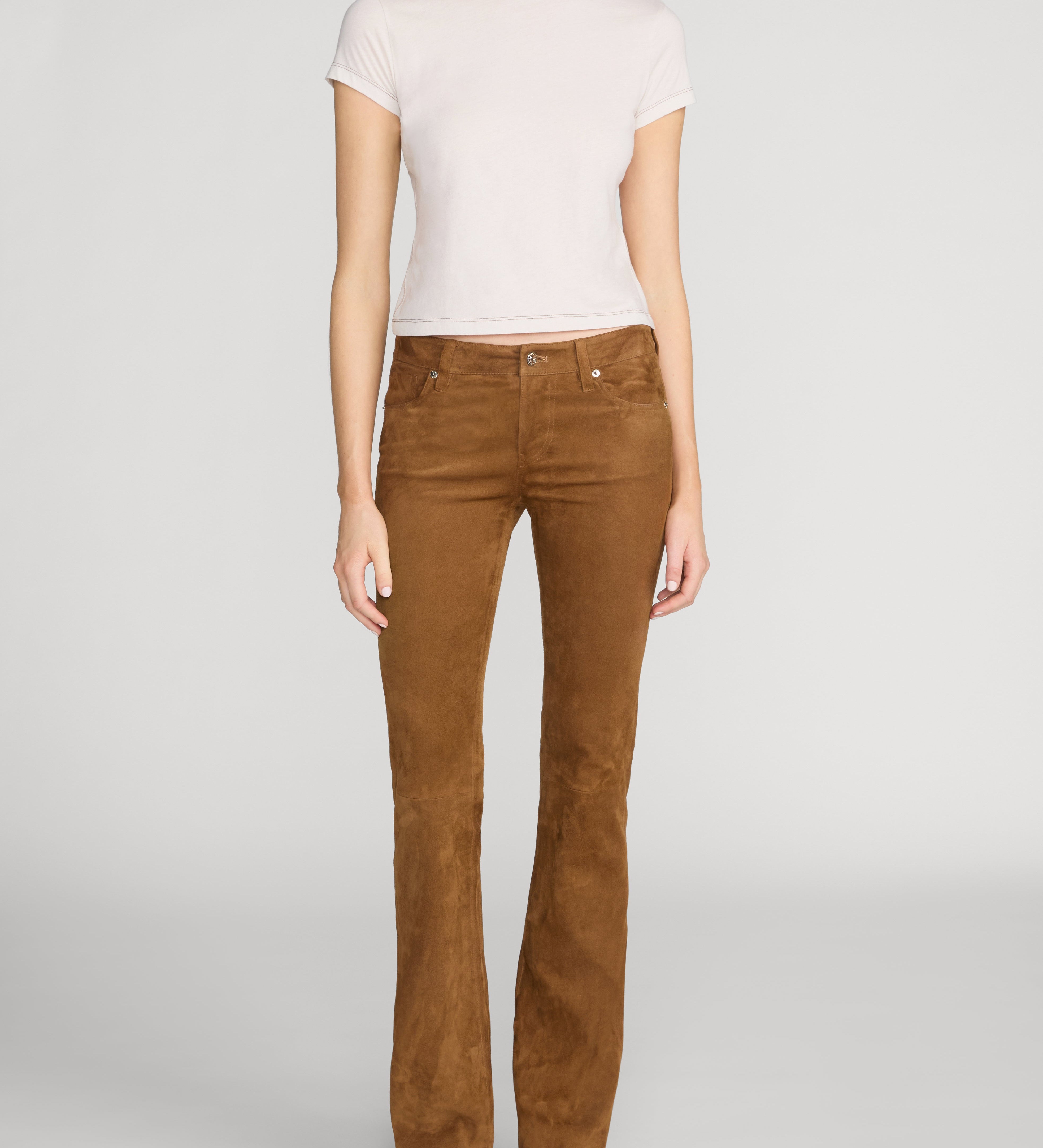 FRAME - The Contrast Stitch Baby Tee