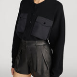 FRAME - The Contrast Cashmere Cardi