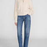 FRAME - The Airy Lurex Quarter Zip