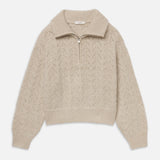 FRAME - The Airy Lurex Quarter Zip