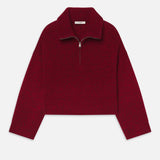 FRAME - The Half Zip Marled Sweater