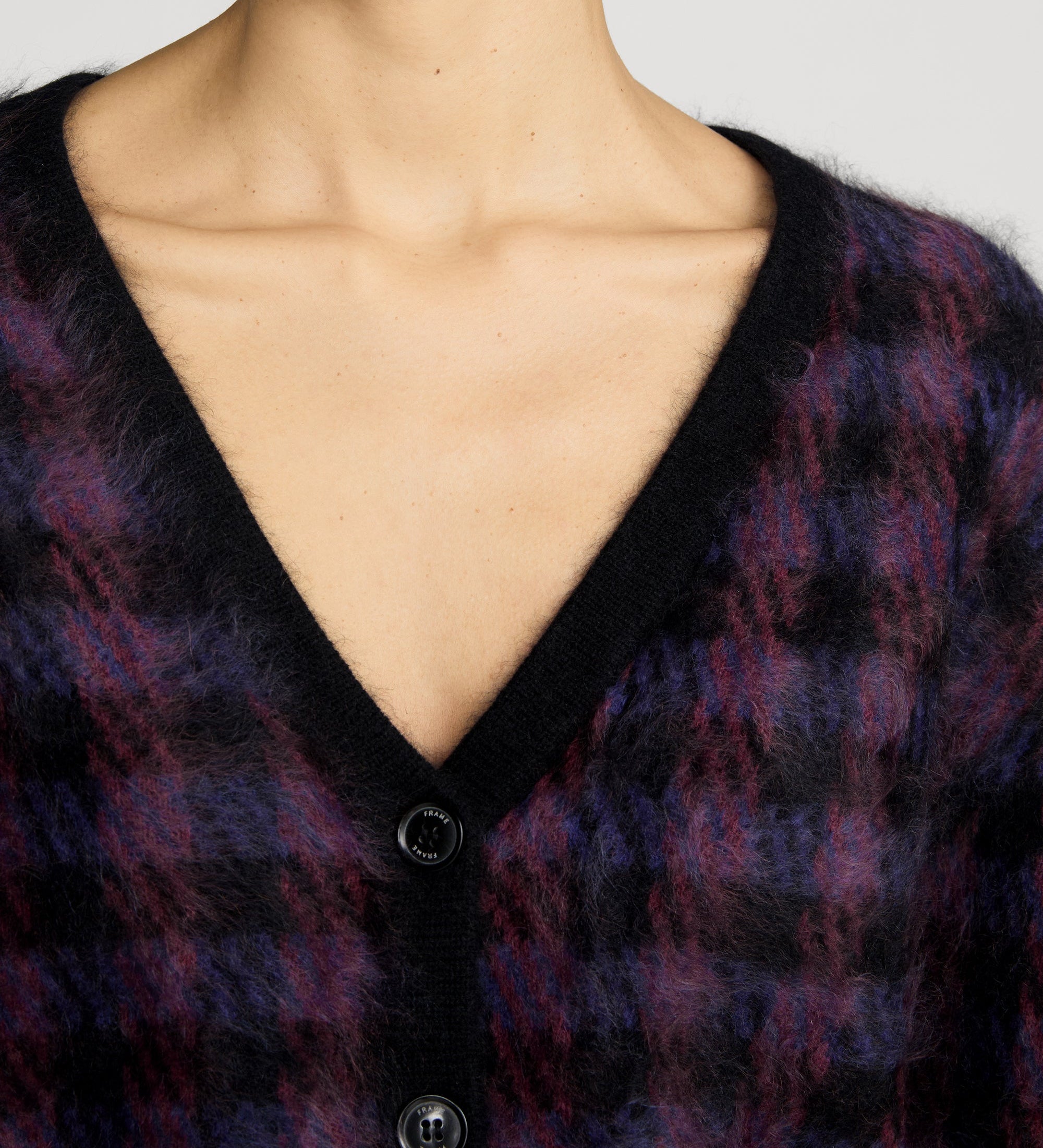 FRAME - The Brushed Houndstooth Cardi