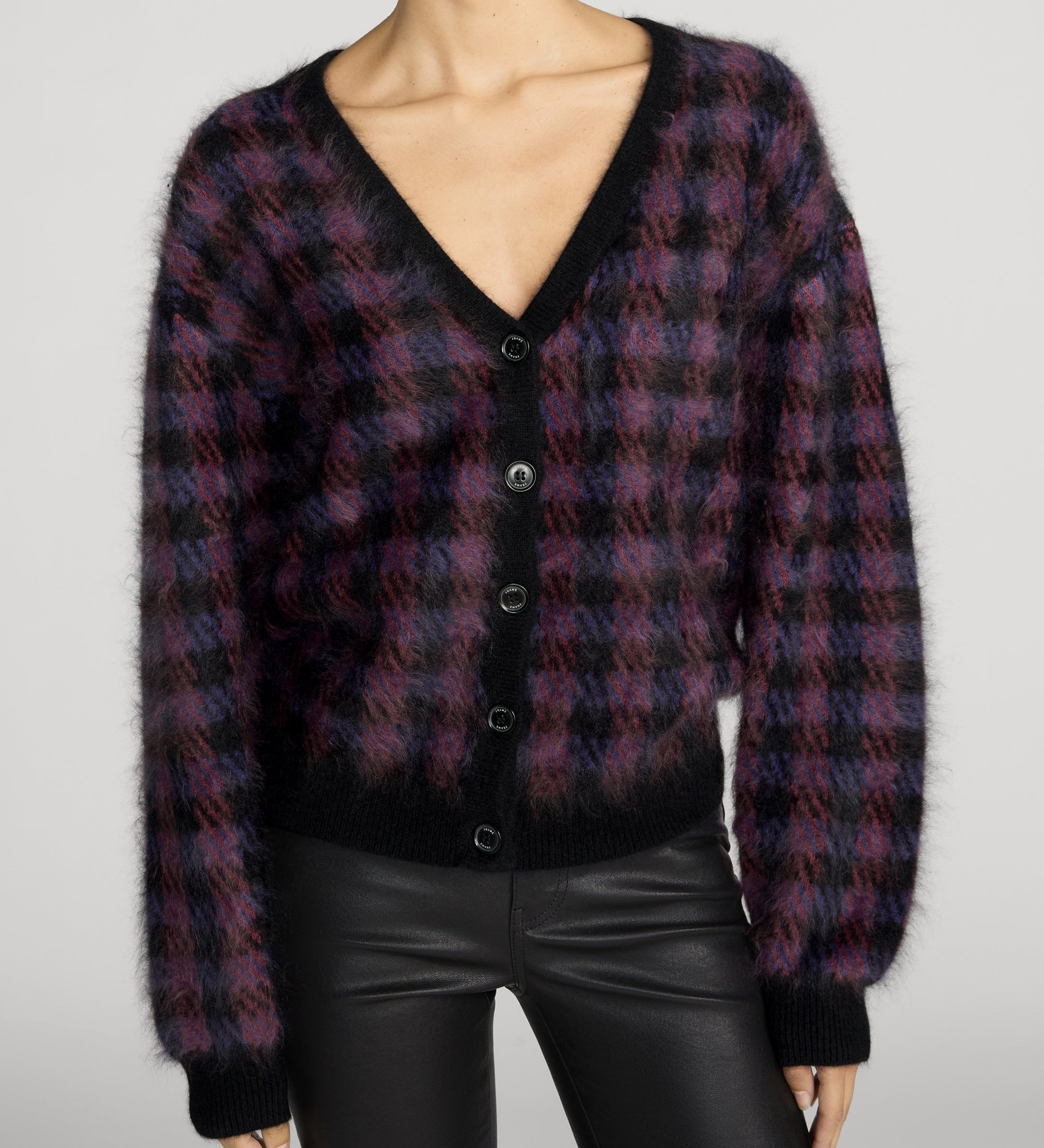 FRAME - The Brushed Houndstooth Cardi