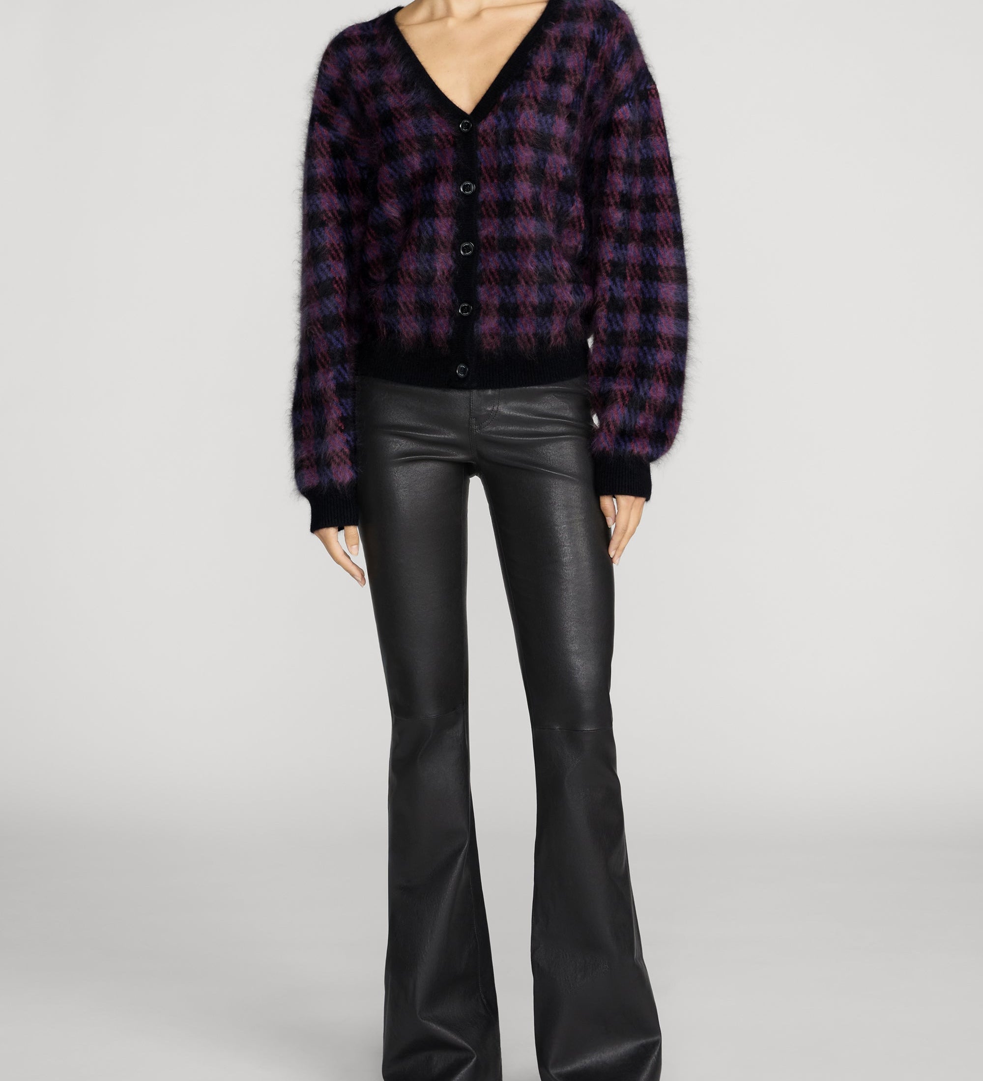 FRAME - The Brushed Houndstooth Cardi
