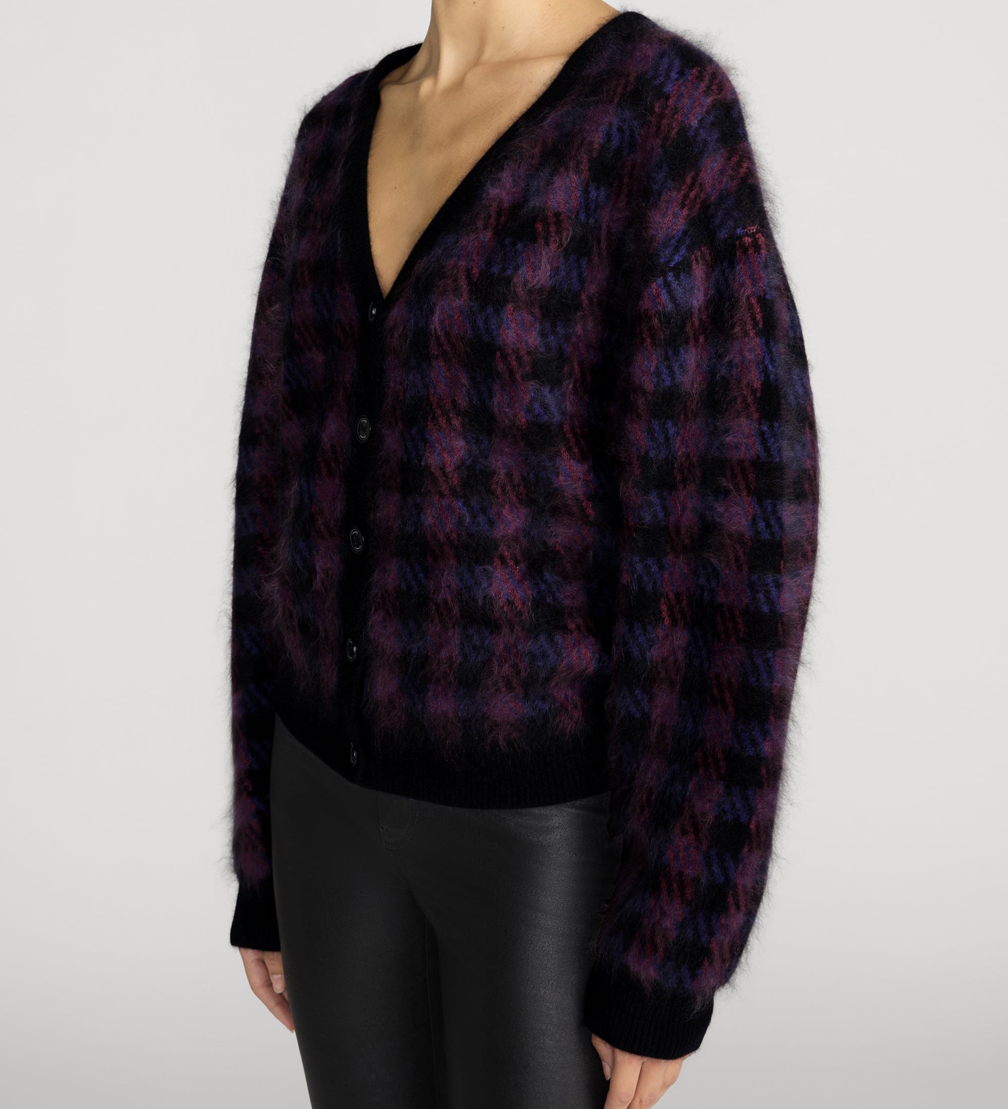 FRAME - The Brushed Houndstooth Cardi