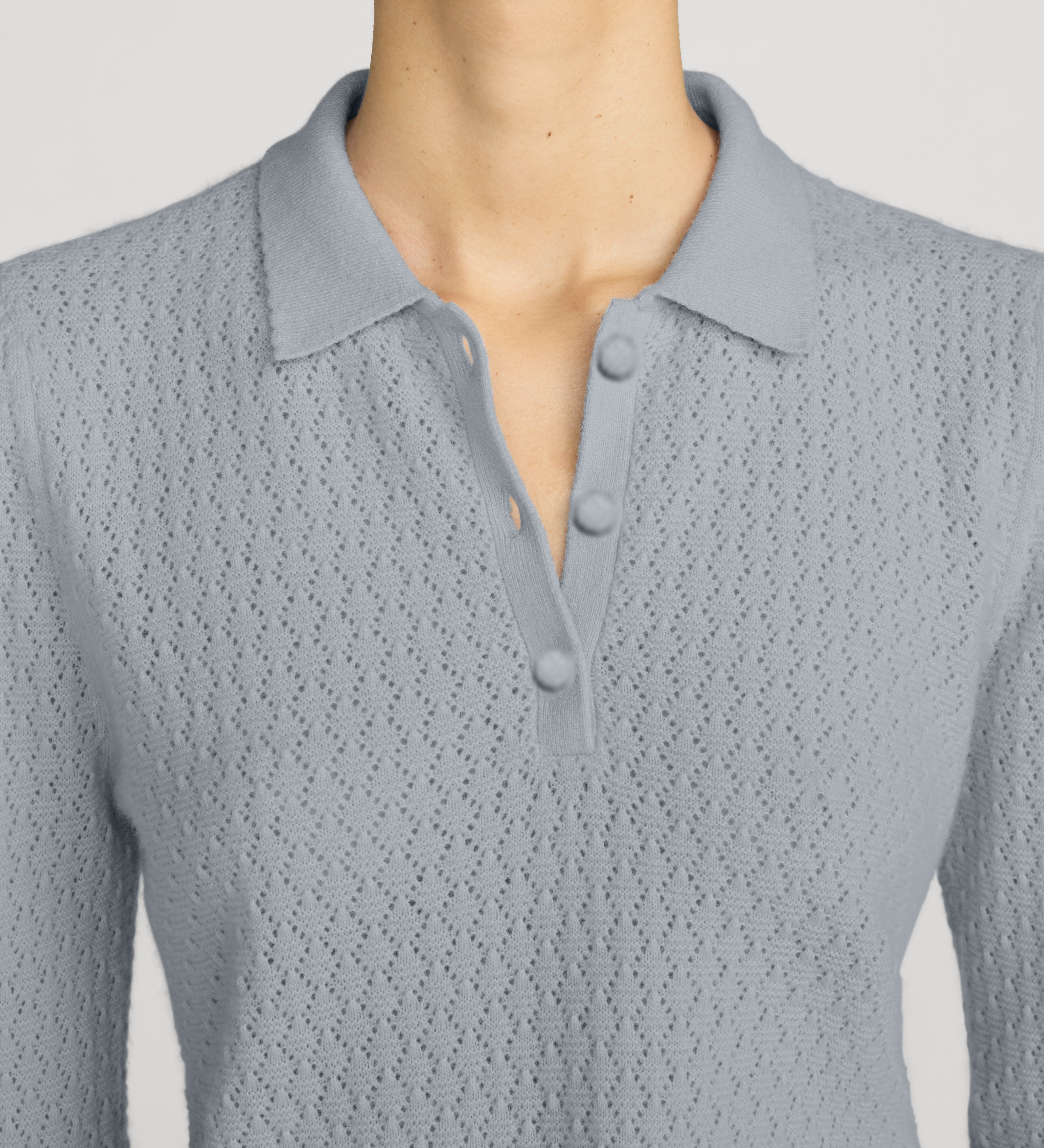 FRAME - The Long Sleeve Honeycomb Polo