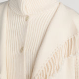 FRAME - The Cropped Jacquard Fringe Coat