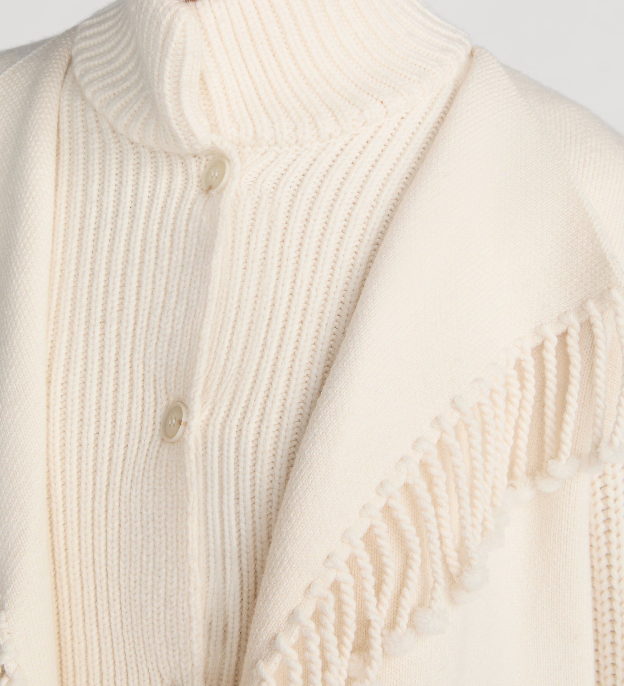FRAME - The Cropped Jacquard Fringe Coat