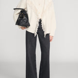 FRAME - The Cropped Jacquard Fringe Coat