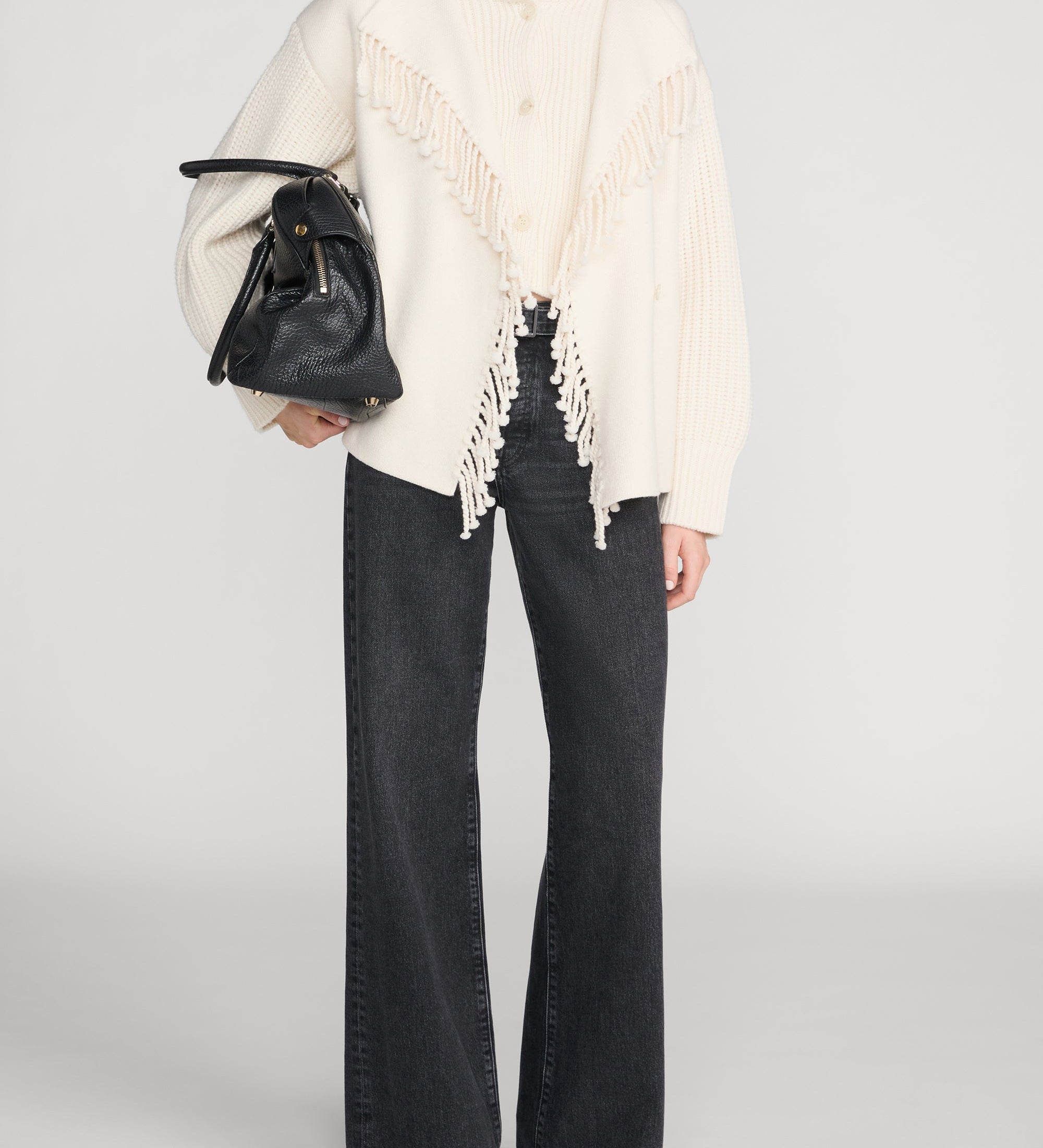 FRAME - The Cropped Jacquard Fringe Coat