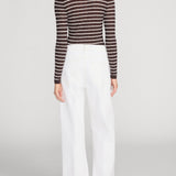 FRAME - The Pointelle Stripe Crewneck