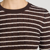 FRAME - The Pointelle Stripe Crewneck