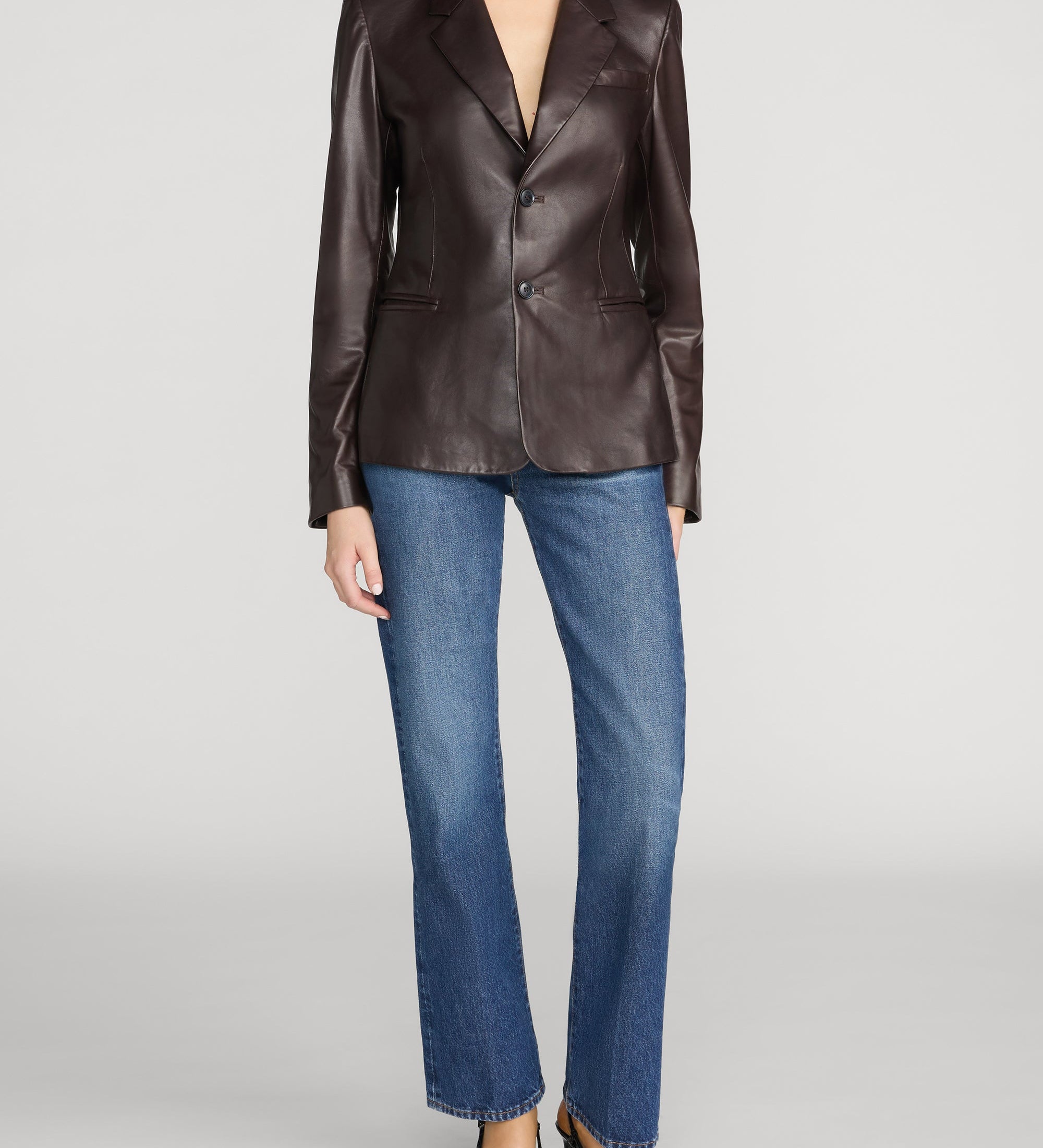FRAME - The Femme Leather Blazer