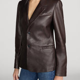 FRAME - The Femme Leather Blazer