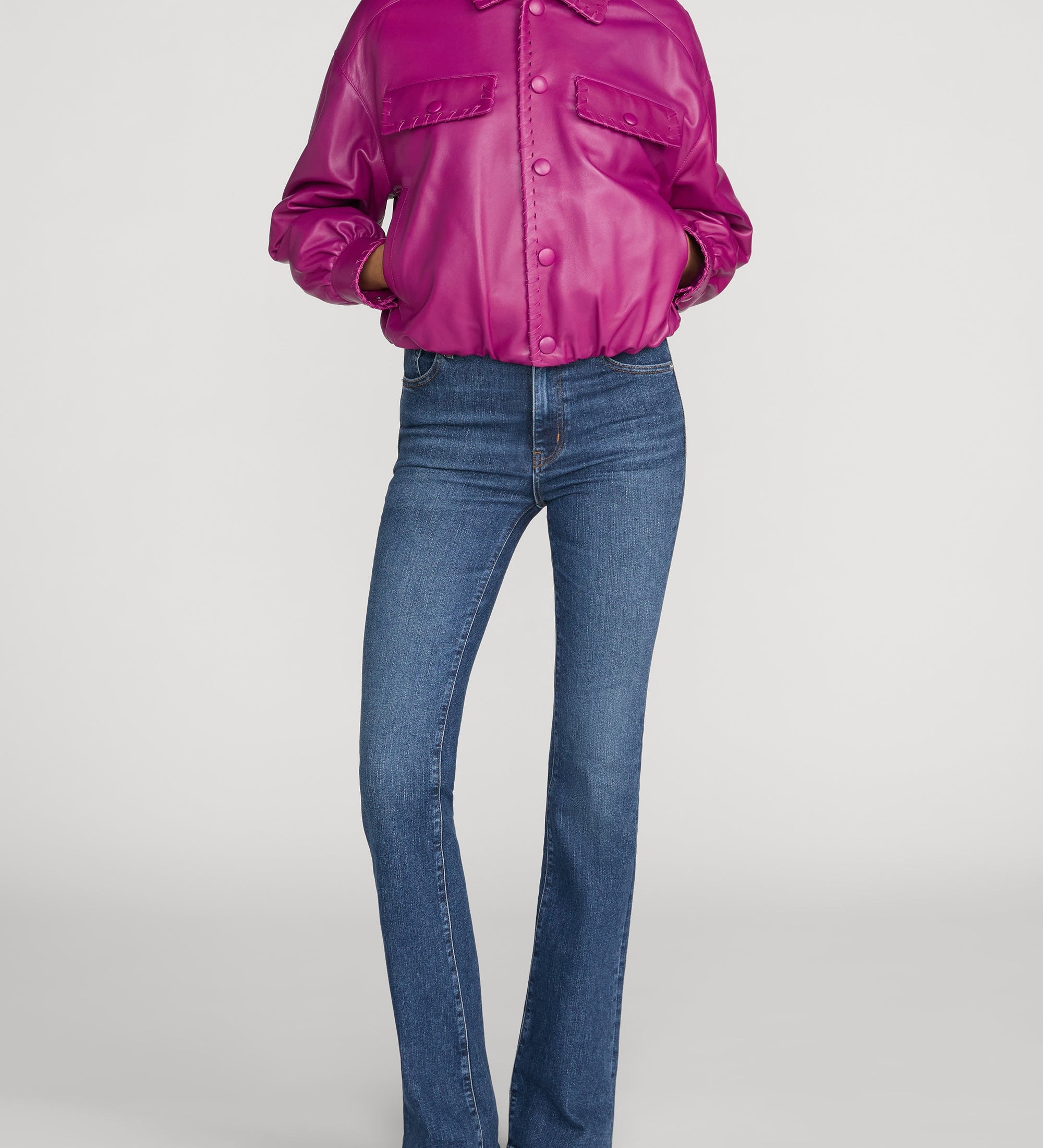 FRAME - The Leather Bubble Jacket