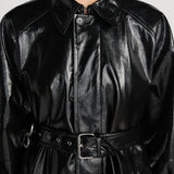 FRAME - The Patent Leather Mac Coat