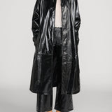 FRAME - The Patent Leather Mac Coat
