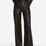 FRAME - THE LEATHER SLIM PALAZZO MODERNIST POCKET BLACK