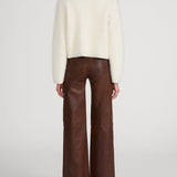 FRAME - THE LEATHER SLIM PALAZZO CEDAR